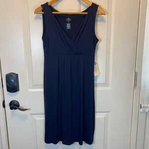 ST. JOHN’S BAY Women’s NWT Mid-Length Casual Navy Blue Soft Knit Dress Size M